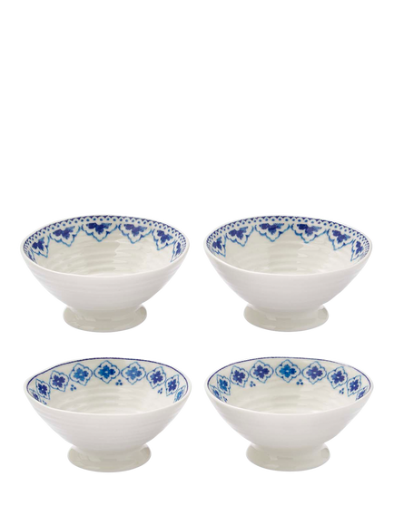 Sophie Conran for Portmeirion Blue Porcelain Mini Dishes, Set of 4, Multi