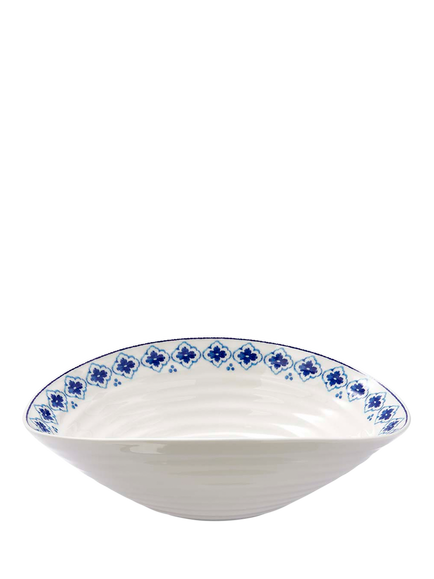 Sophie Conran for Portmeirion Blue Porcelain Small Salad Bowl, 24cm, Multi