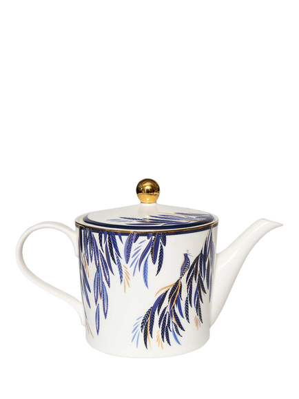 Sara Miller Anniversary Collection Fine China Teapot, 1.2L, White - view 2, Multi