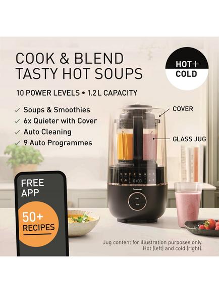 Panasonic Blender & Soup Maker, Black Rose Gold - view 2, Black Rose Gold