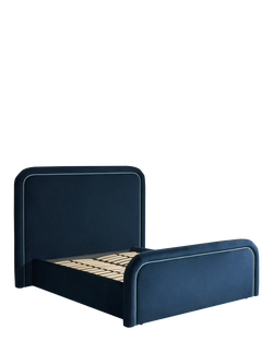 MADE Etta Ottoman Storage Bed, Double, Navy - view 2, Navy