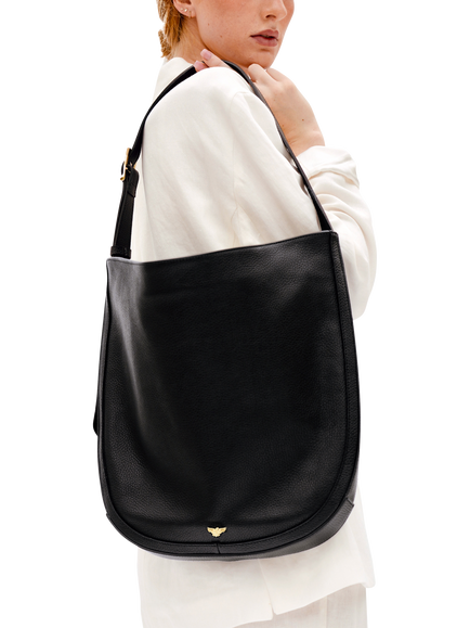 Apatchy London Emma Leather Shoulder Bag - view 2, Black