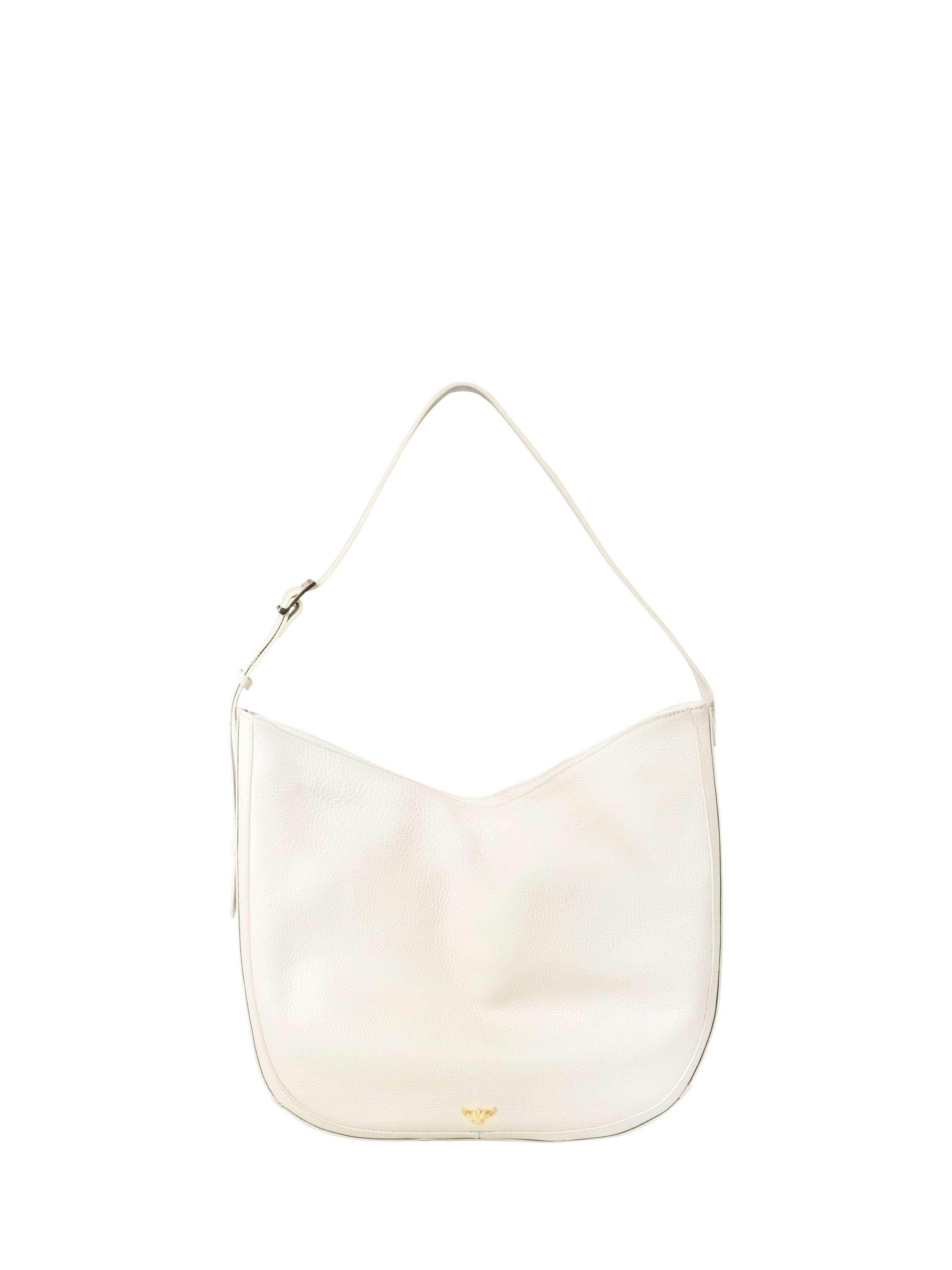 Product image 1 of 5, which shows Apatchy London Emma Leather Shoulder Bag, Stone