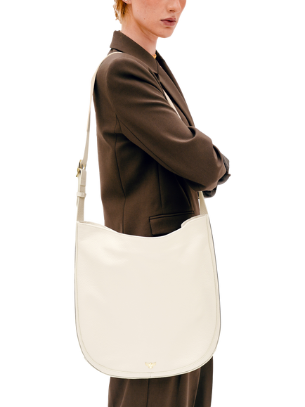Apatchy London Emma Leather Shoulder Bag - view 2, Stone