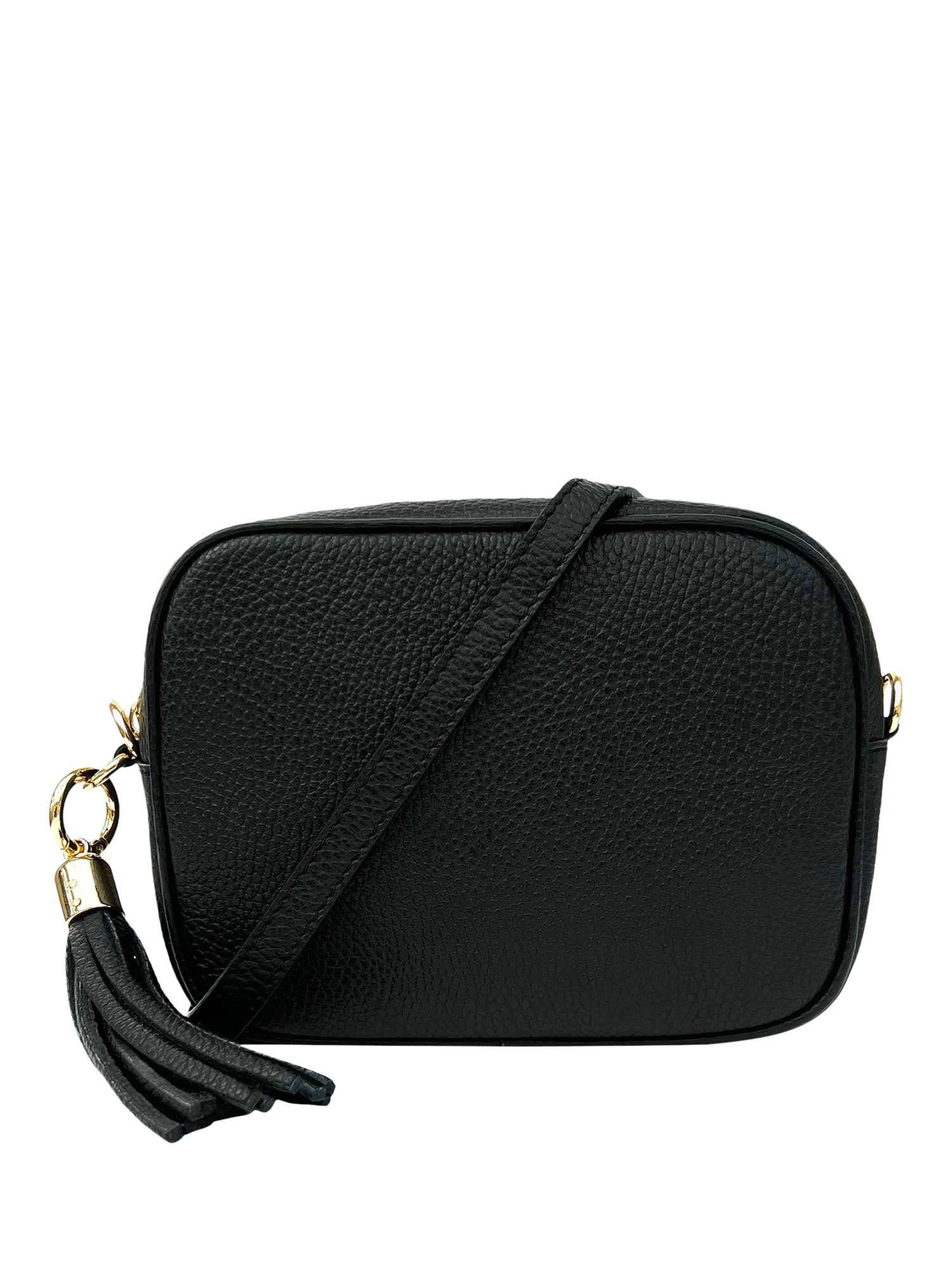 Product image 2 of 5, which shows Apatchy London Leather Crossbody Bag, Black