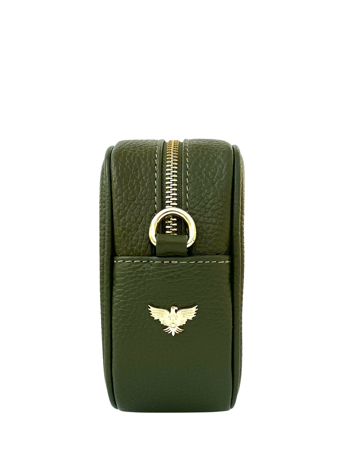 Product image 3 of 5, which shows Apatchy London Leather Crossbody Bag, Olive