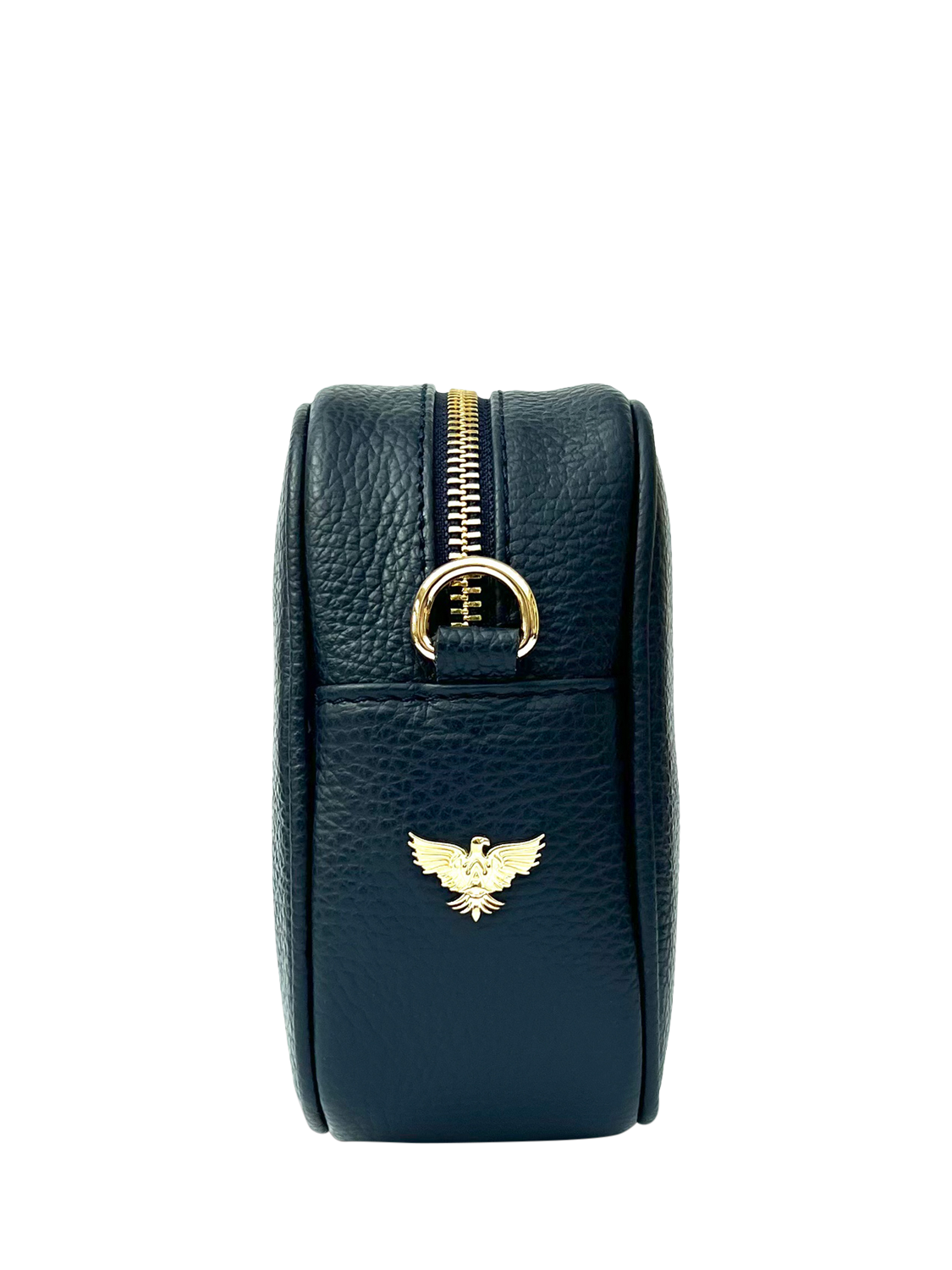 Product image 3 of 5, which shows Apatchy London Leather Crossbody Bag, Navy