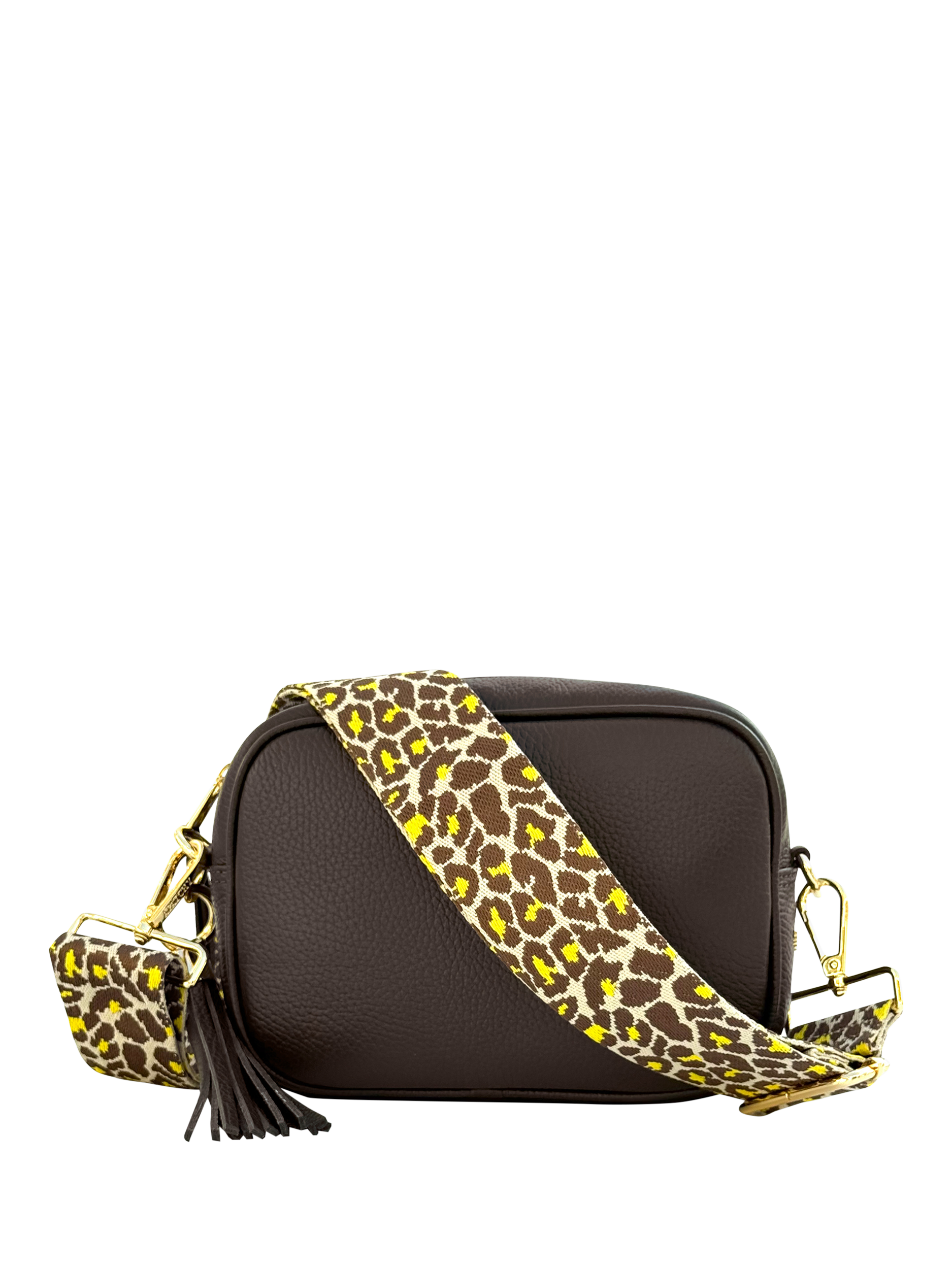 Product image 1 of 5, which shows Apatchy London Leather Camera Bag, Chocolate