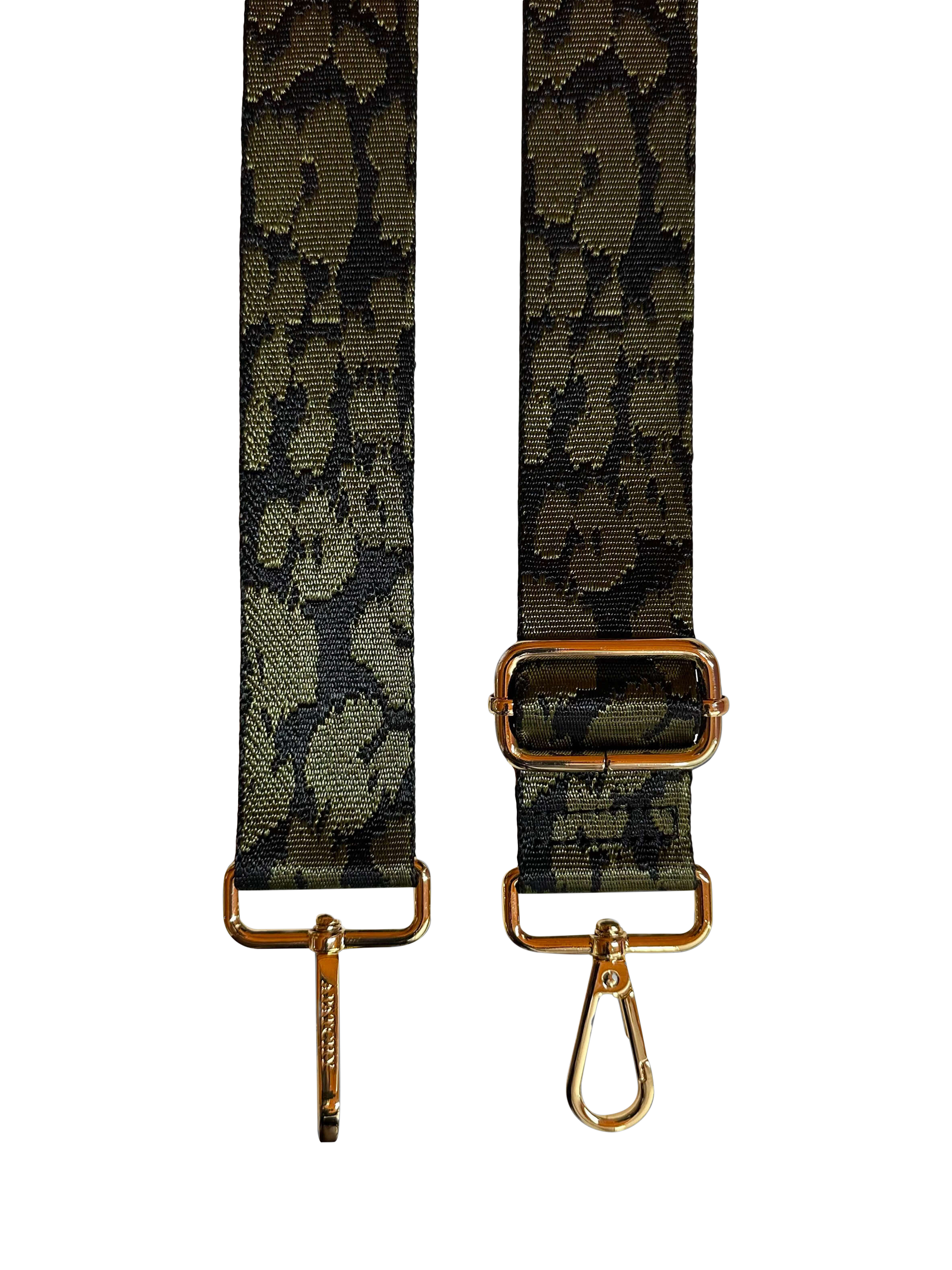 Product image 1 of 1, which shows Apatchy London Cheetah Cross Body Strap, Green