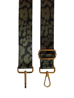 Apatchy London Cheetah Cross Body Strap, Green, Green