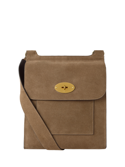 Mulberry Antony Suede Crossbody Satchel Bag, Salcombe Sand, Salcombe Sand