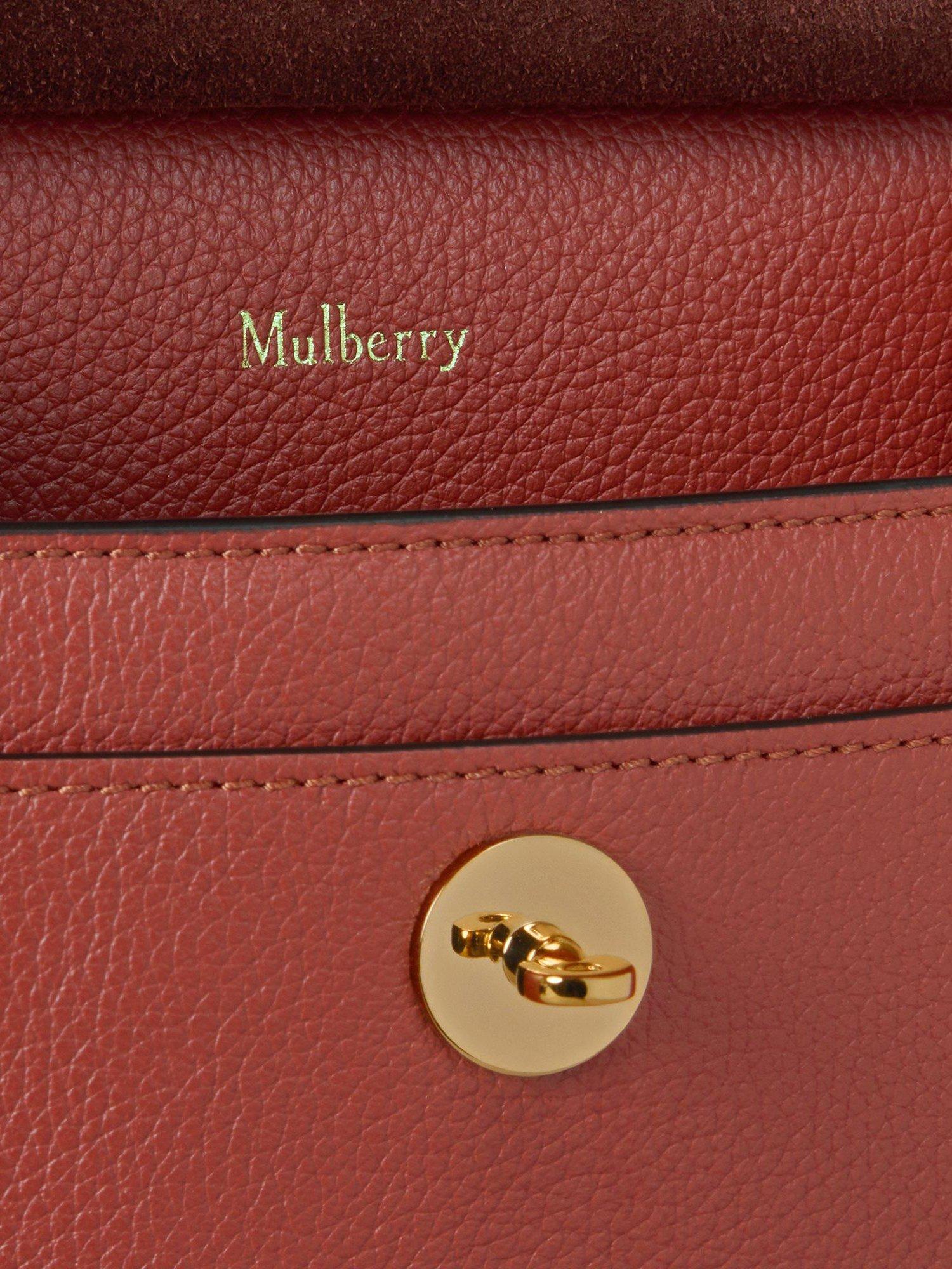 Product image 5 of 5, which shows Mulberry Small Antony Classic Grain Leather Satchel, Rust