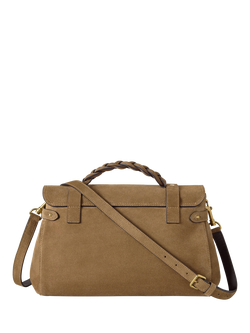 Mulberry Alexa Suede Satchel Bag, Salcombe Sand - view 2, Salcombe Sand
