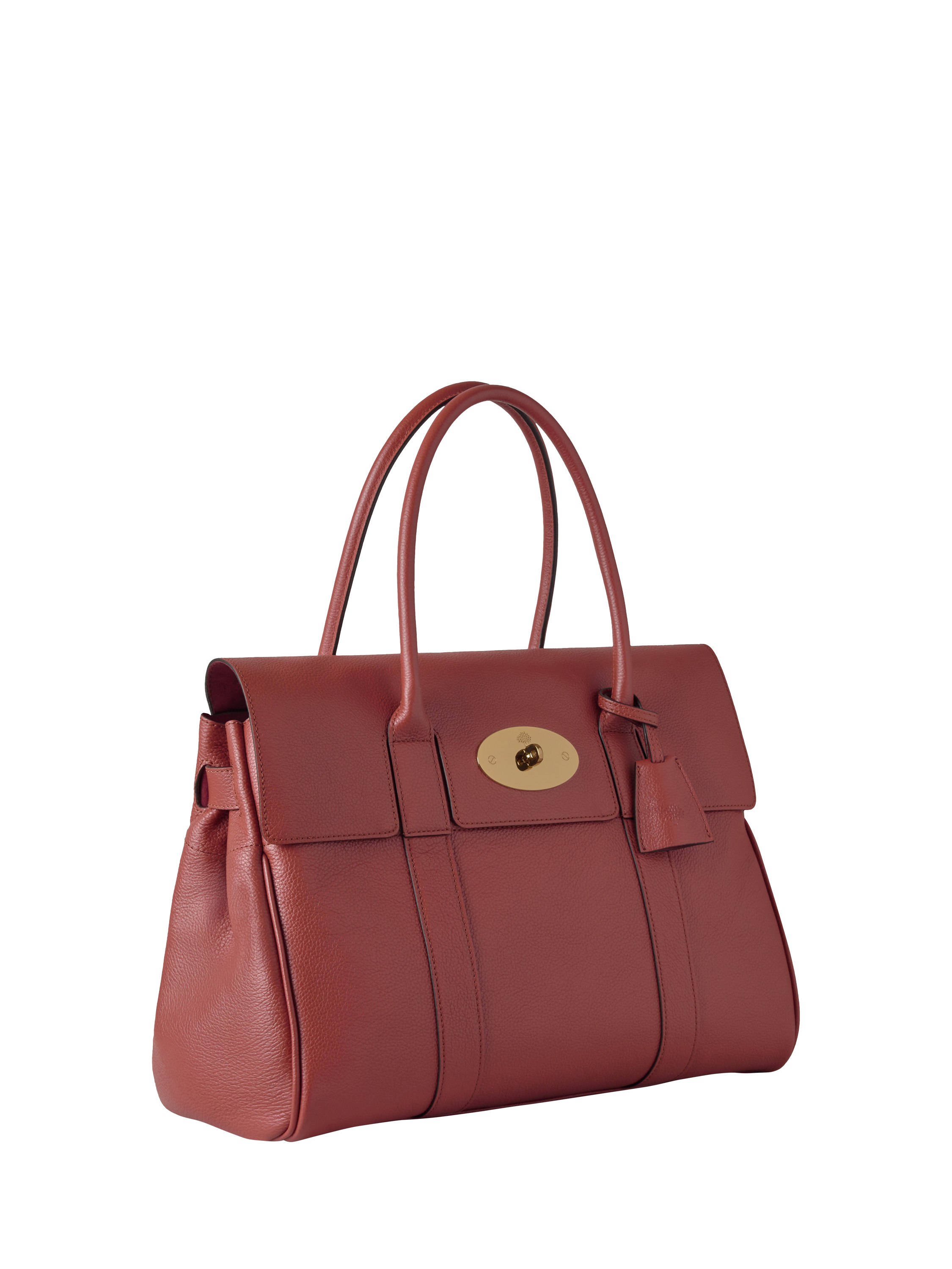 Product image 3 of 5, which shows Mulberry Bayswater Suede Shoulder Bag, Rust