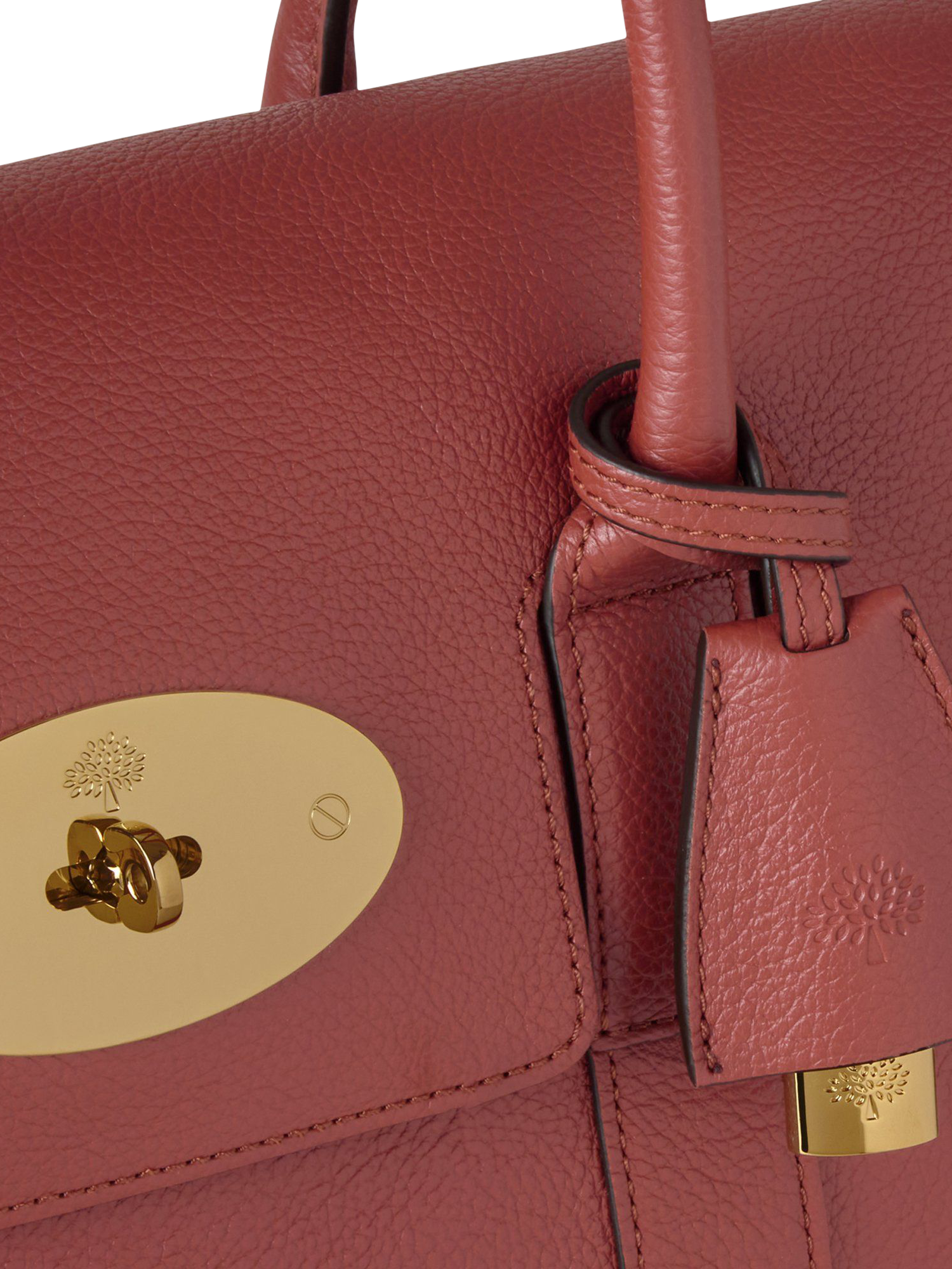 Product image 4 of 5, which shows Mulberry Bayswater Suede Shoulder Bag, Rust