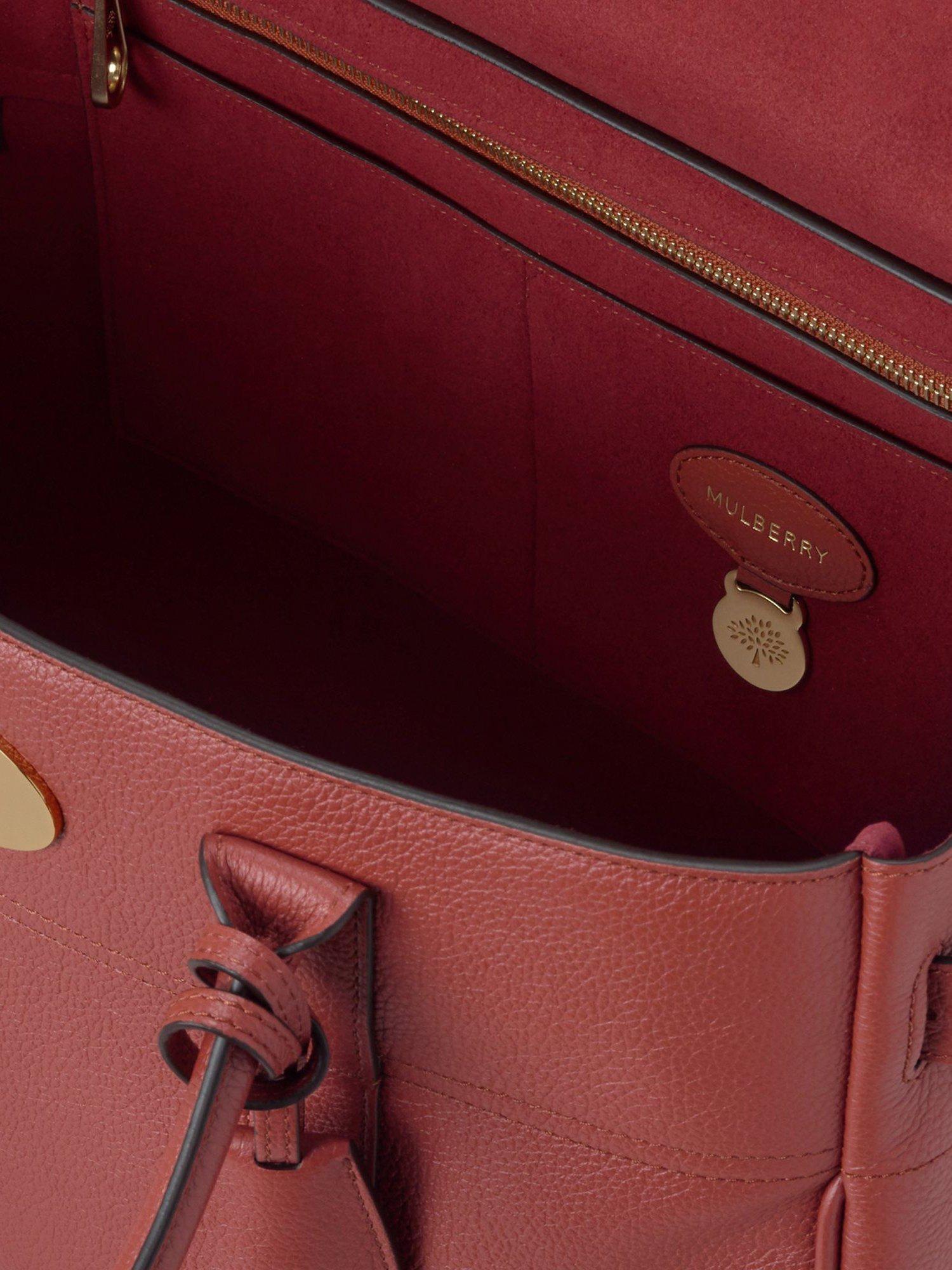 Product image 5 of 5, which shows Mulberry Bayswater Suede Shoulder Bag, Rust