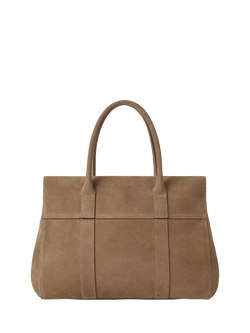 Mulberry Bayswater Suede Shoulder Bag, Salcombe Sand - view 2, Salcombe Sand