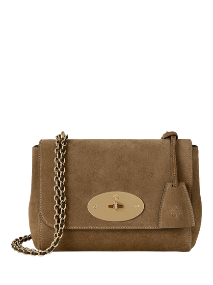 Mulberry Lily Suede Shoulder Bag, Salcombe Sand, Salcombe Sand