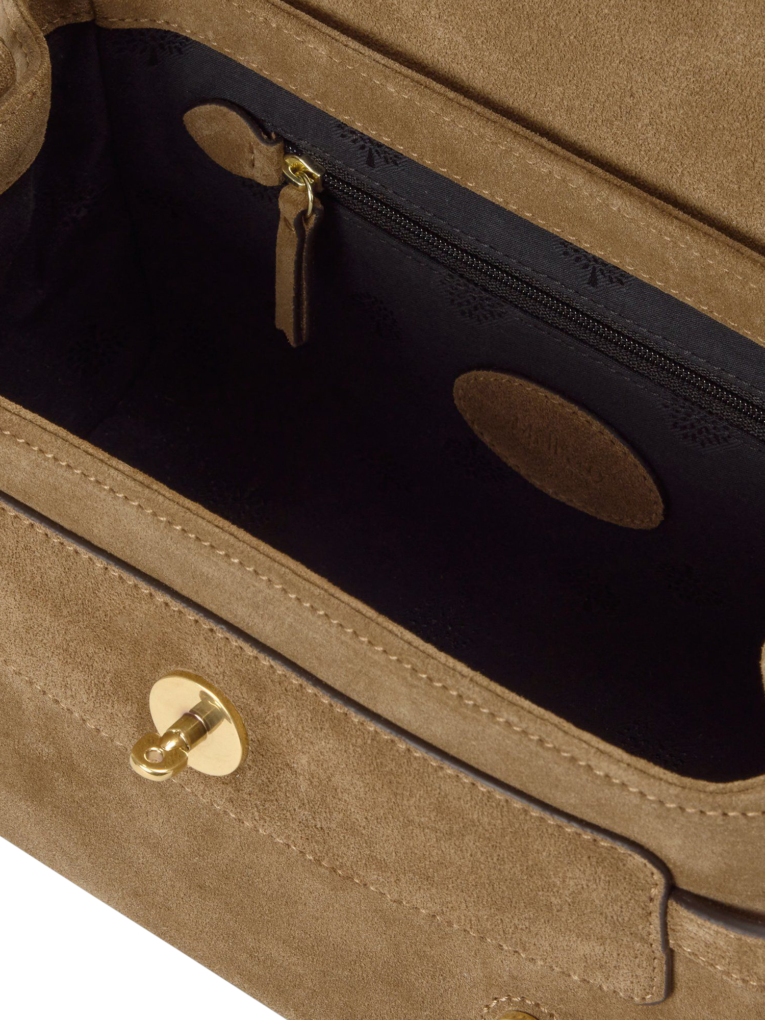 Product image 5 of 5, which shows Mulberry Mini Alexa Suede Satchel Bag, Salcombe Sand