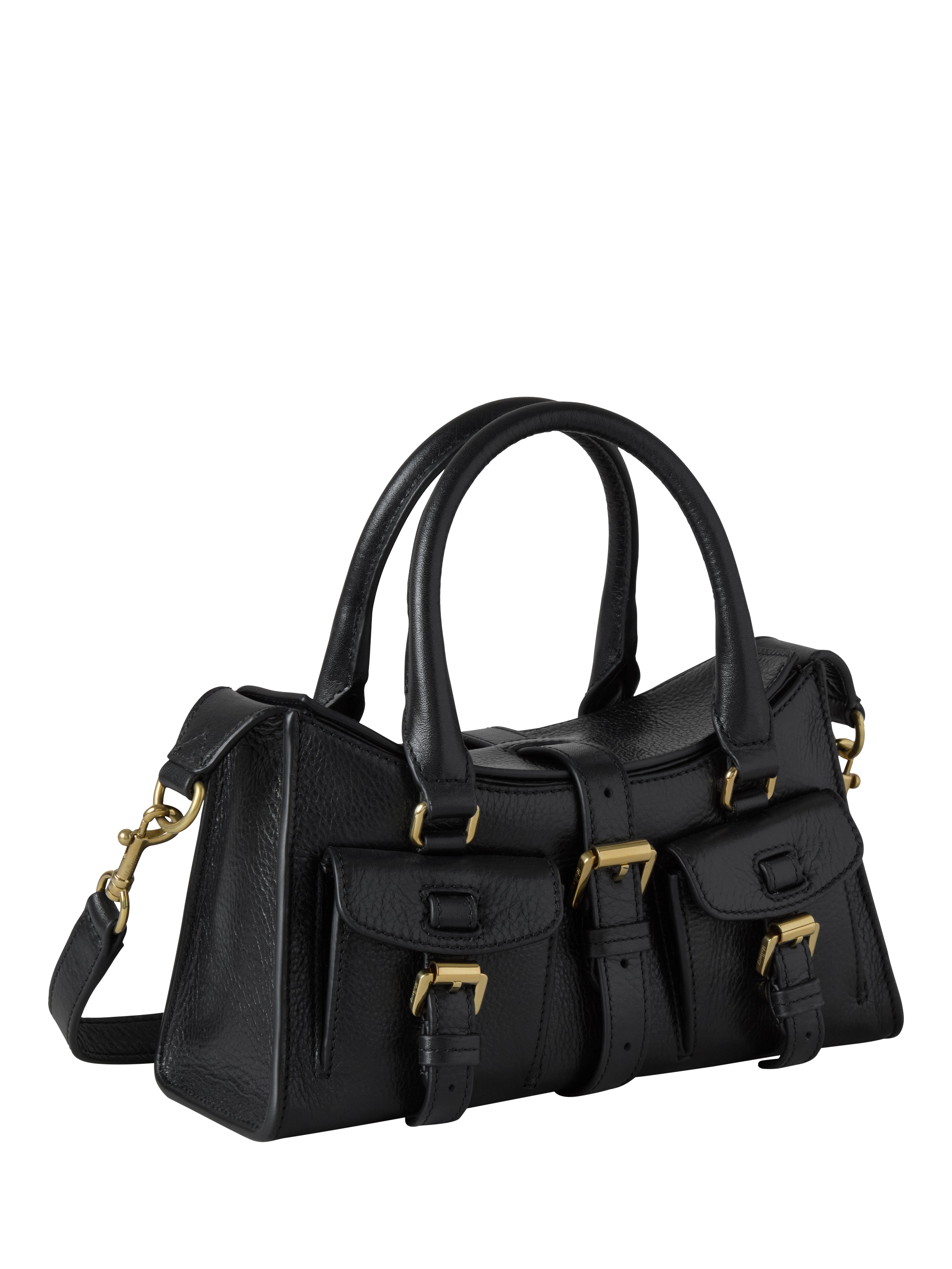 Product image 4 of 7, which shows Mulberry Leather Mini Roxanne Bag, Black