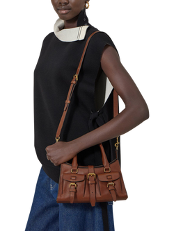 Mulberry Leather Mini Roxanne Bag, Oak - view 2, Oak