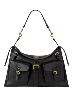 Mulberry Roxanne Leather Shoulder Bag, Black, Black