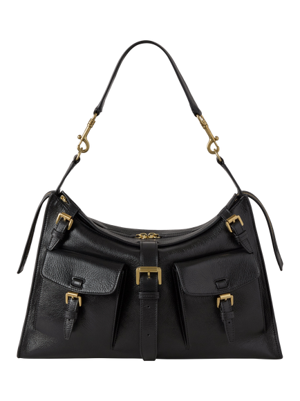 Mulberry Roxanne Leather Shoulder Bag, Black, Black