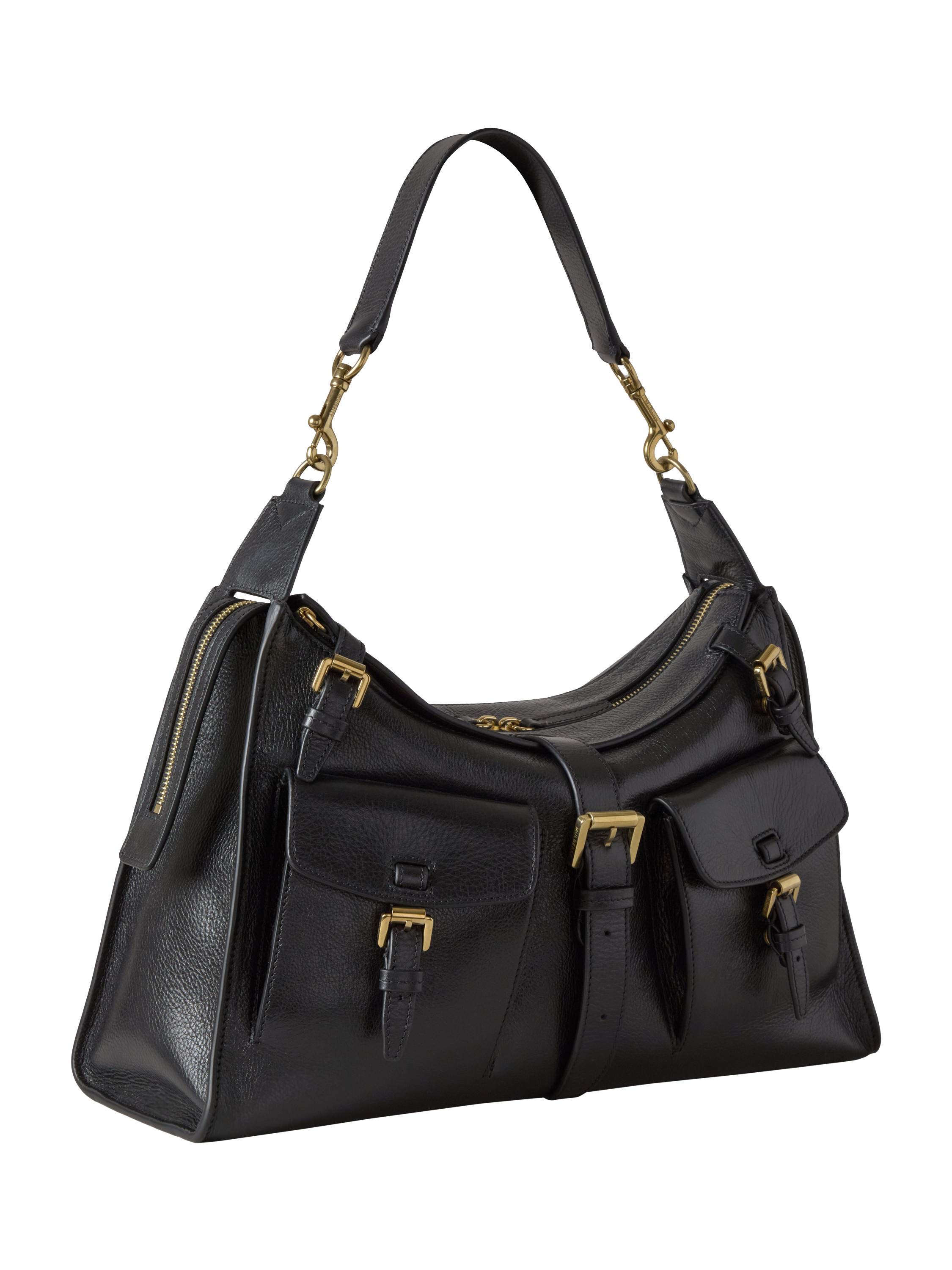 Product image 4 of 6, which shows Mulberry Roxanne Leather Shoulder Bag, Black