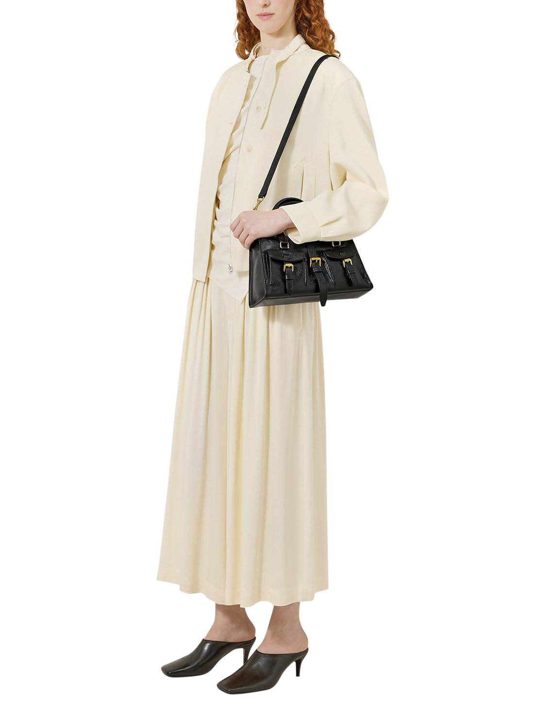 Product image 2 of 6, which shows Mulberry Small Roxanne Leather Shoulder Bag, Black