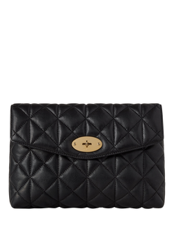 Mulberry Large Darley Leather Pouch, Black, Black
