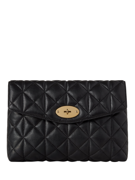 Mulberry Large Darley Leather Pouch, Black, Black