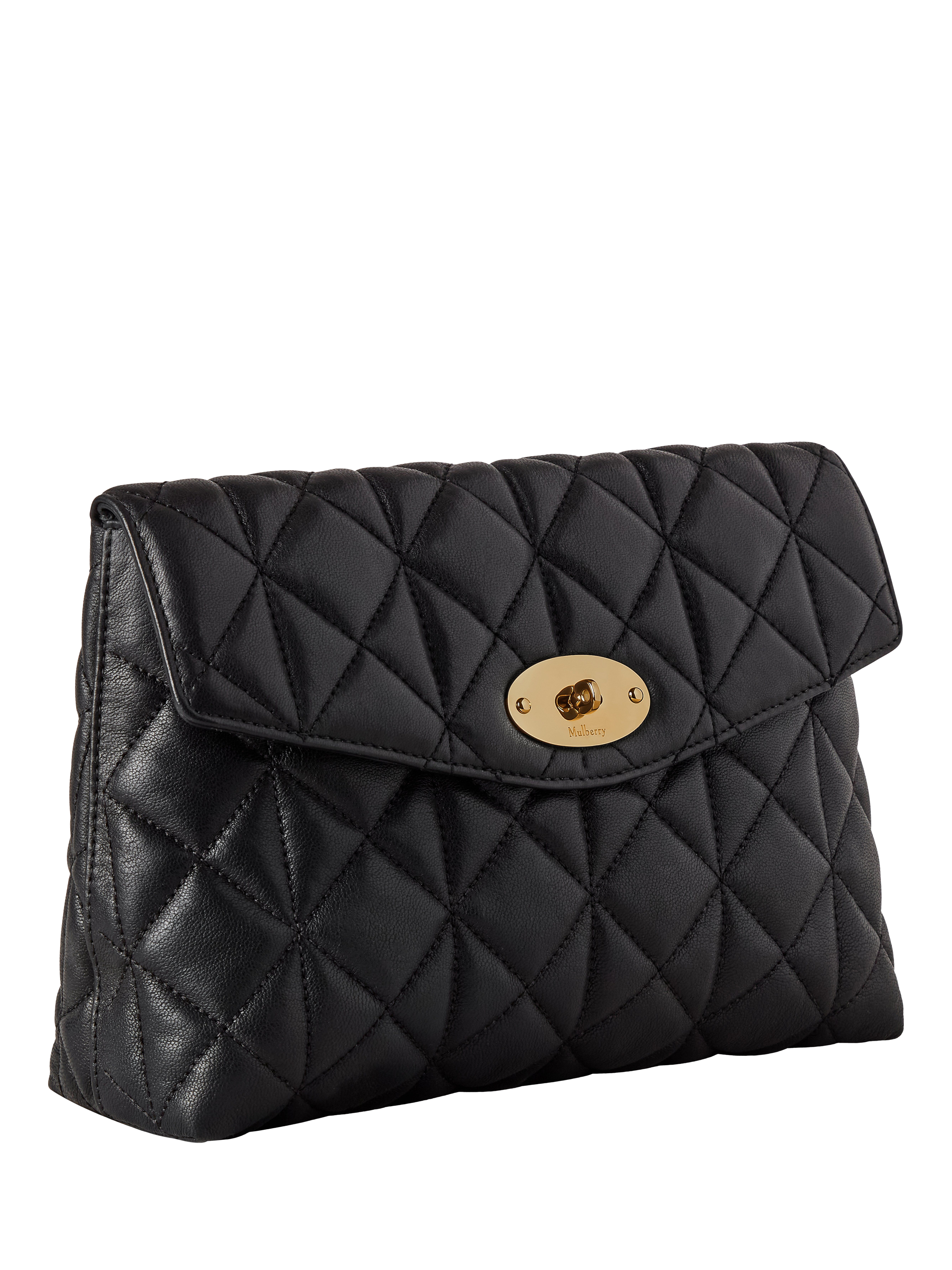 Product image 3 of 4, which shows Mulberry Large Darley Leather Pouch, Black