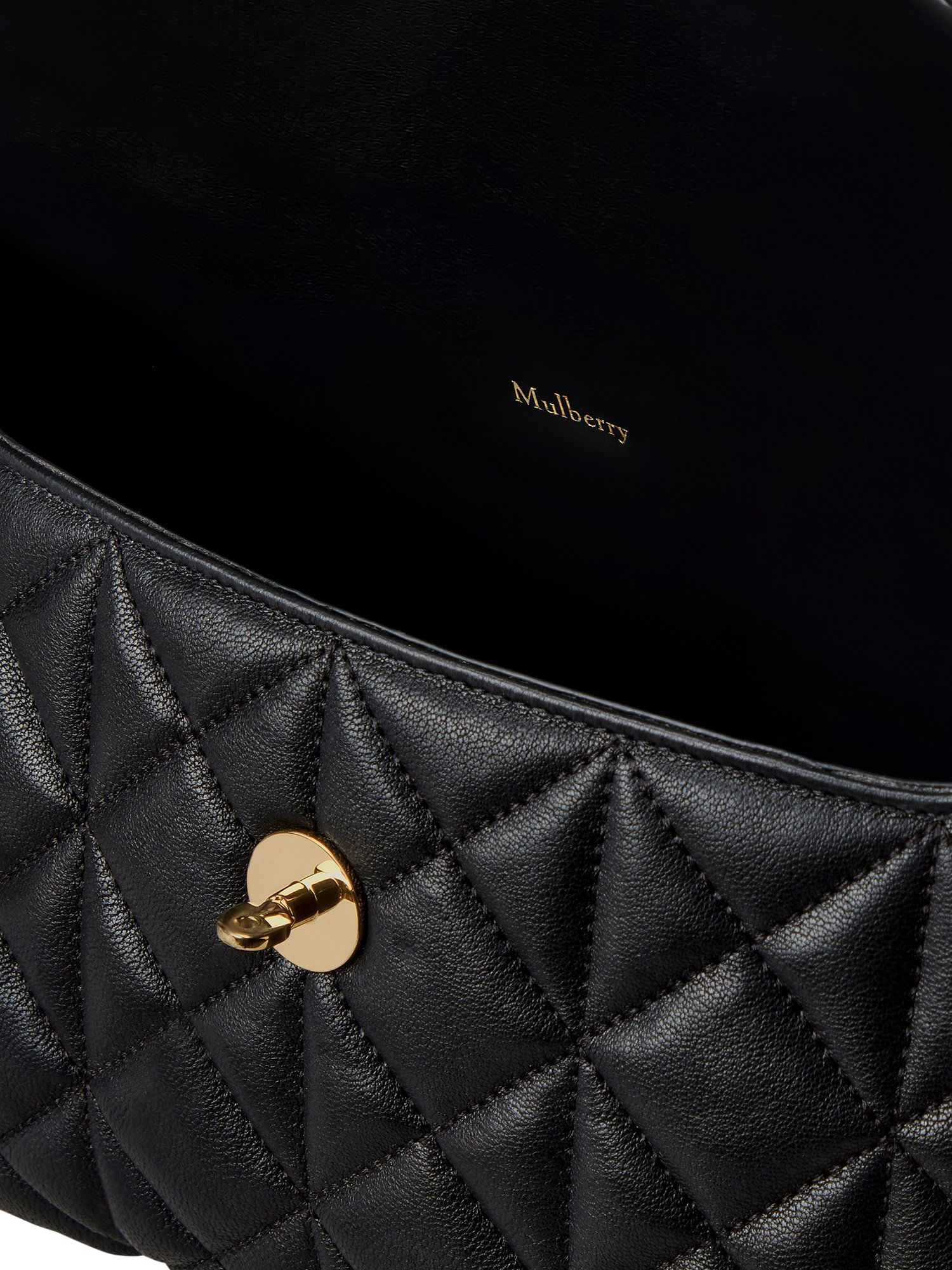 Product image 4 of 4, which shows Mulberry Large Darley Leather Pouch, Black