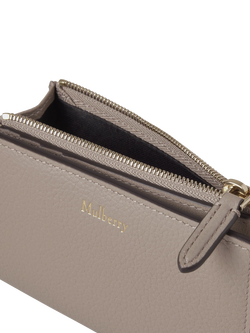 Mulberry Continental Leather Bifold Zip Purse - view 2, Cashmere Taupe