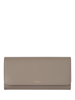 Mulberry Small Classic Grain Leather Continental Wallet, Cashmere Taupe