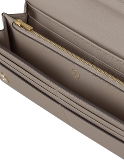 Mulberry Small Classic Grain Leather Continental Wallet - view 2, Cashmere Taupe