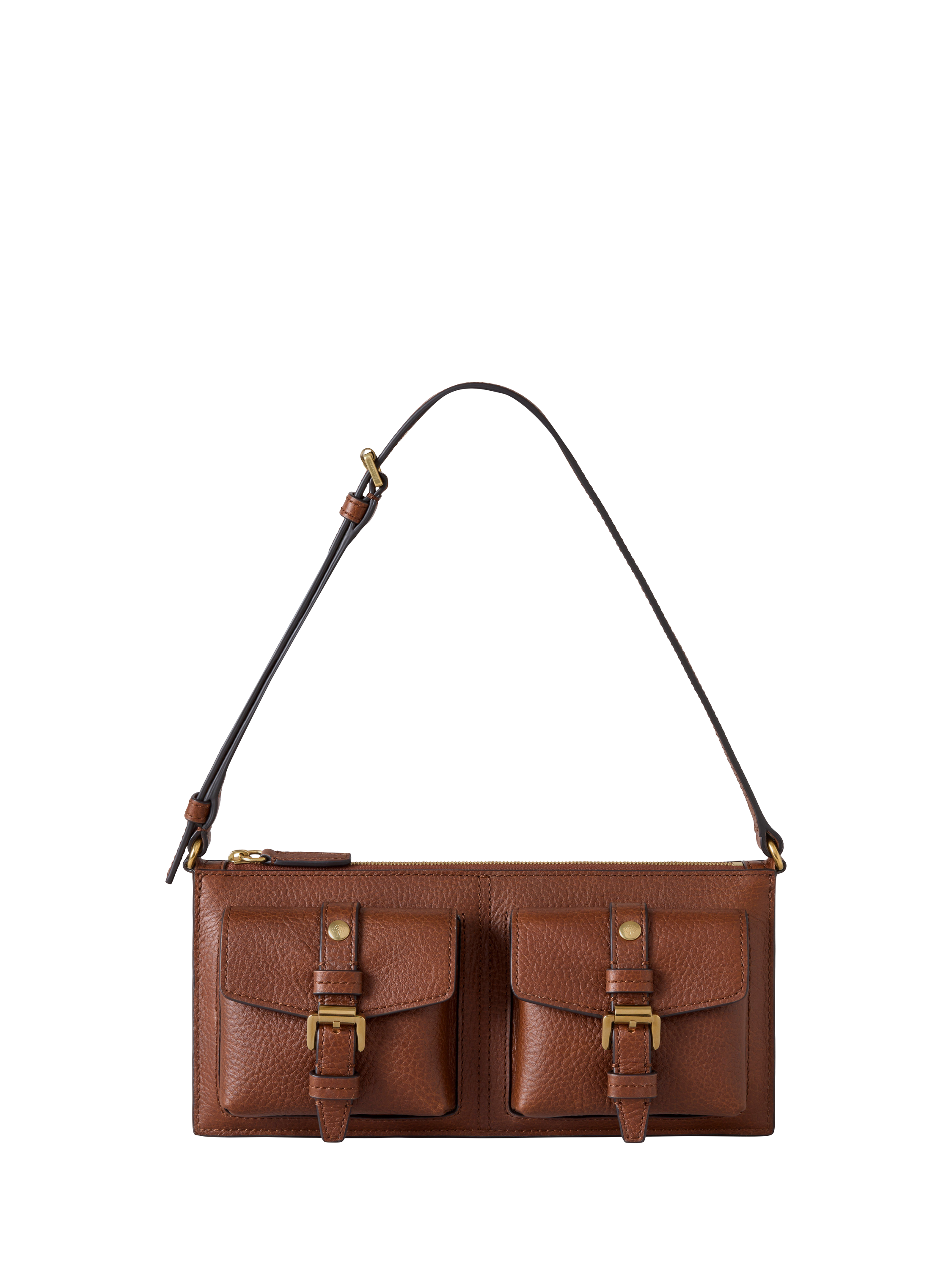 Product image 1 of 6, which shows Mulberry Mini Roxanne Leather Shoulder Bag, Oak