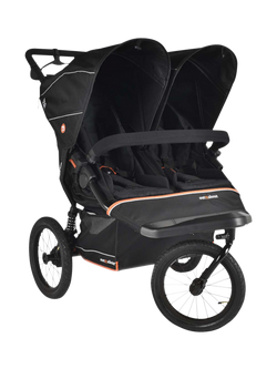 Out'n'About Nipper V6 Plus Double Pushchair, Summit Black