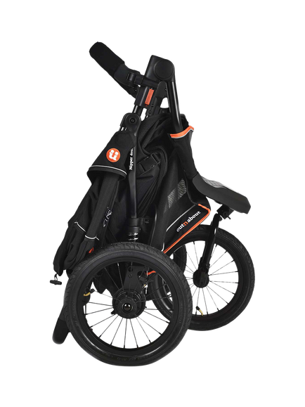 Out'n'About Nipper V6 Plus Double Pushchair - view 2, Summit Black