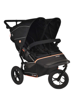 Out'n'About Nipper V6 Double Pushchair, Summit Black
