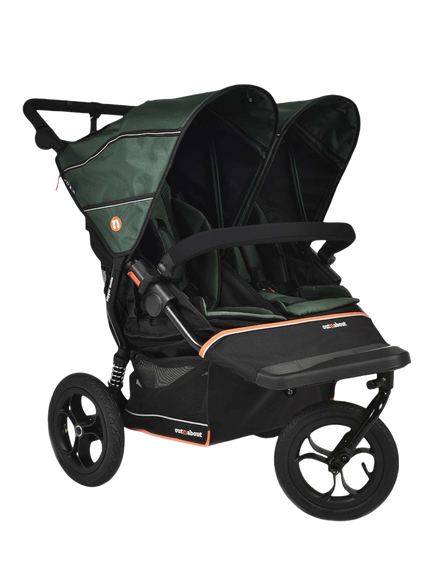 Out'n'About Nipper V6 Double Pushchair, Sycamore Green