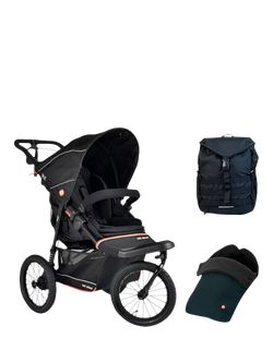 Out'n'About Nipper V6 Plus Pushchair Adventure Bundle, Summit Black