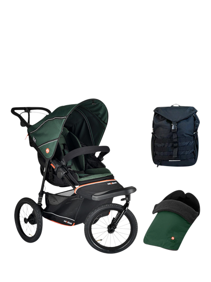 Out'n'About Nipper V6 Plus Pushchair Adventure Bundle, Sycamore Green