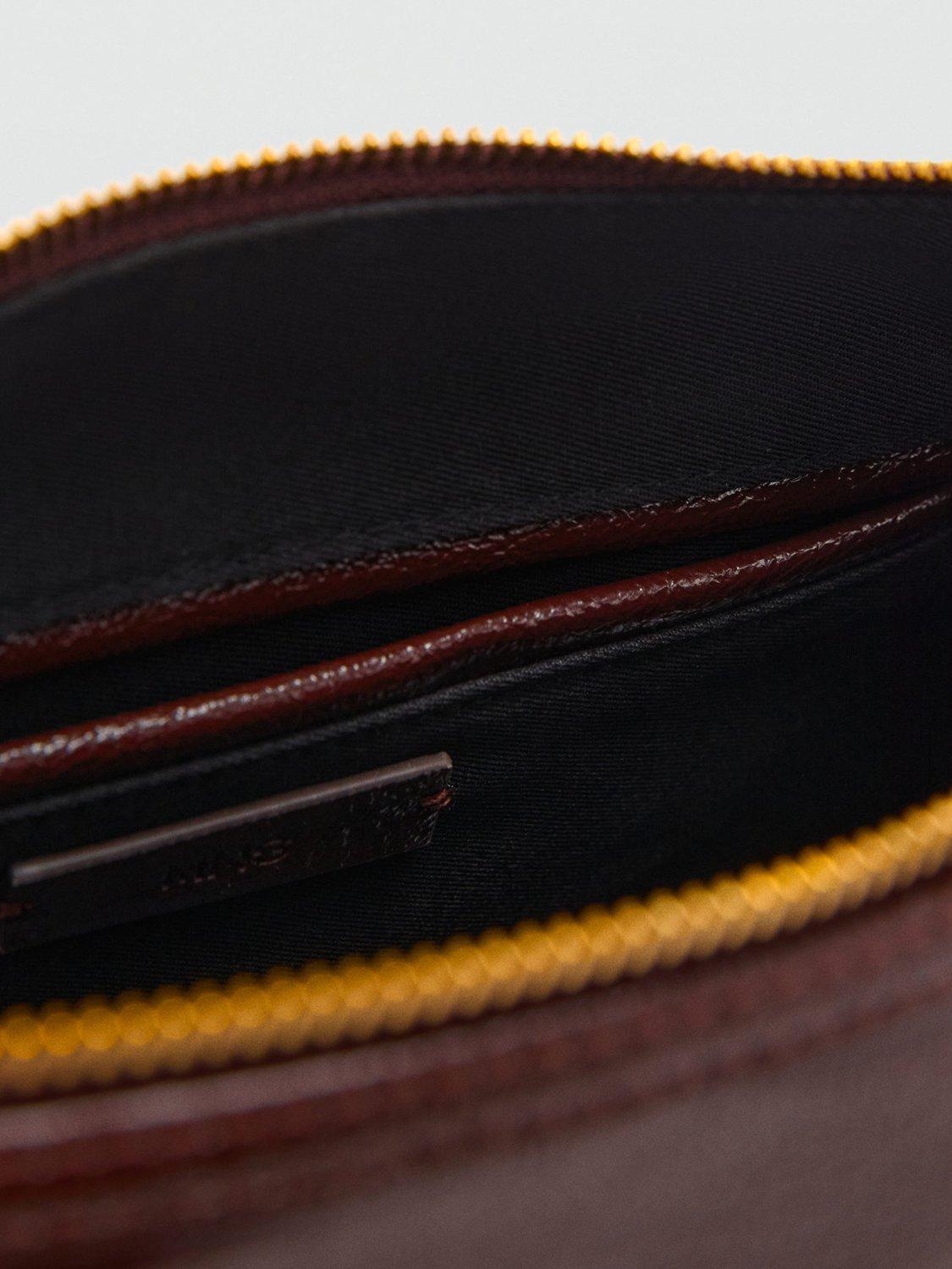 Product image 5 of 5, which shows Mango Agnes Faux Leather Tote Bag, Dark Brown