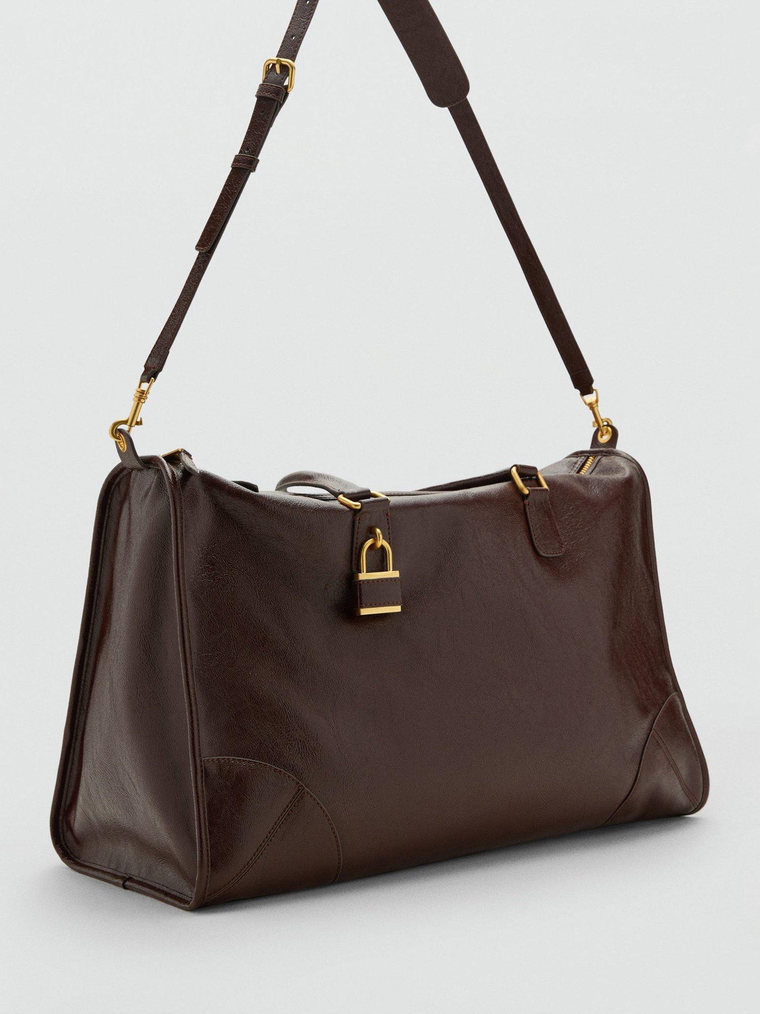 Product image 2 of 6, which shows Mango Agnes Large Tote Bag, Dark Brown