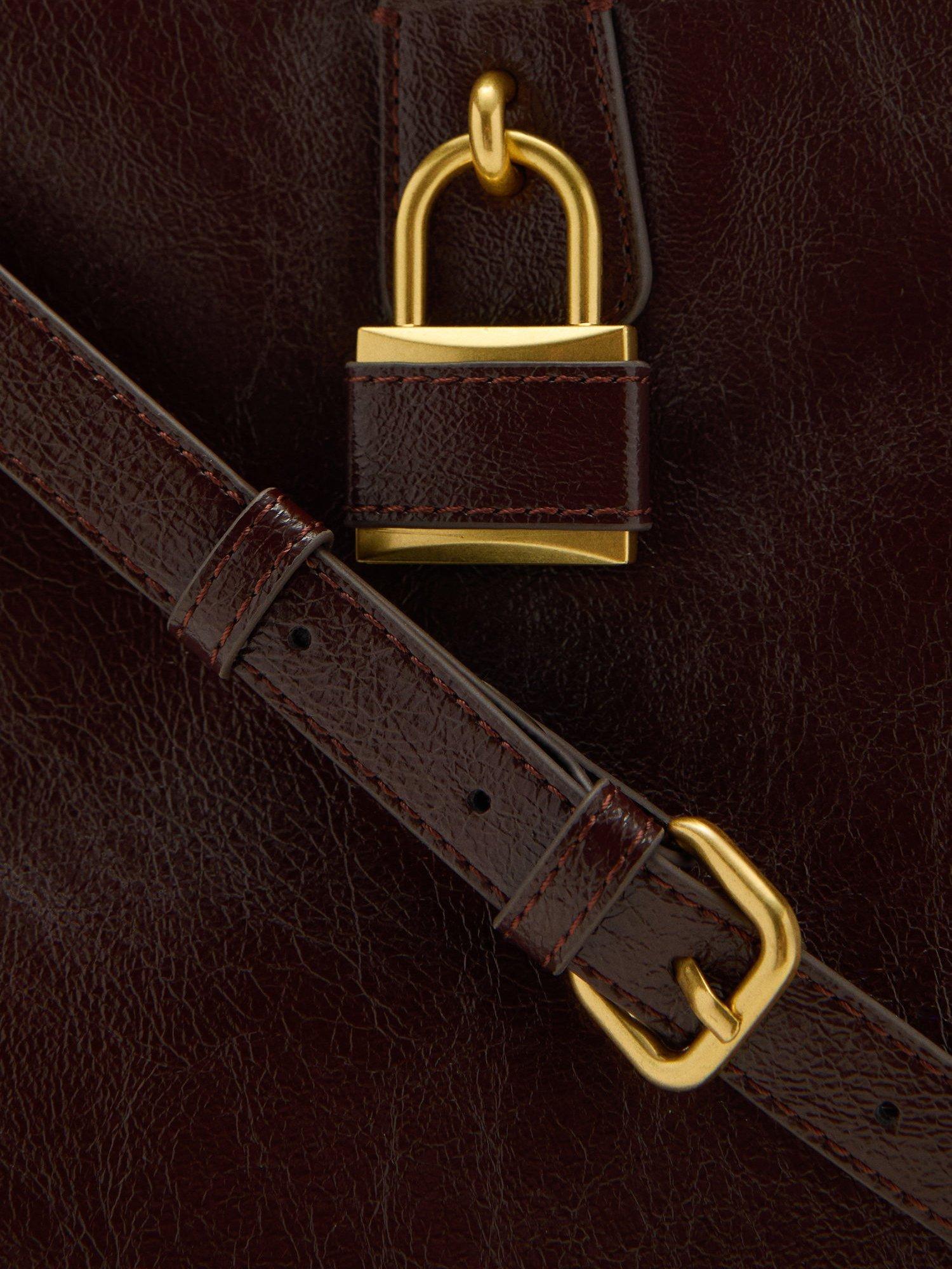 Product image 3 of 6, which shows Mango Agnes Large Tote Bag, Dark Brown