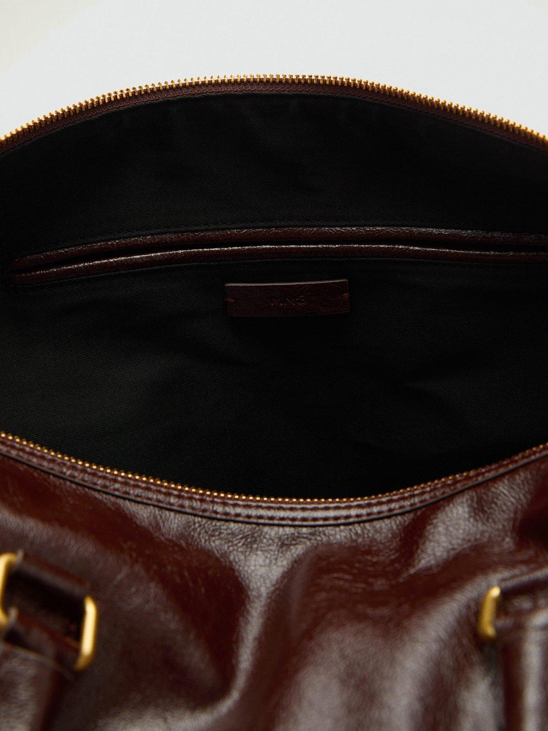 Product image 5 of 6, which shows Mango Agnes Large Tote Bag, Dark Brown