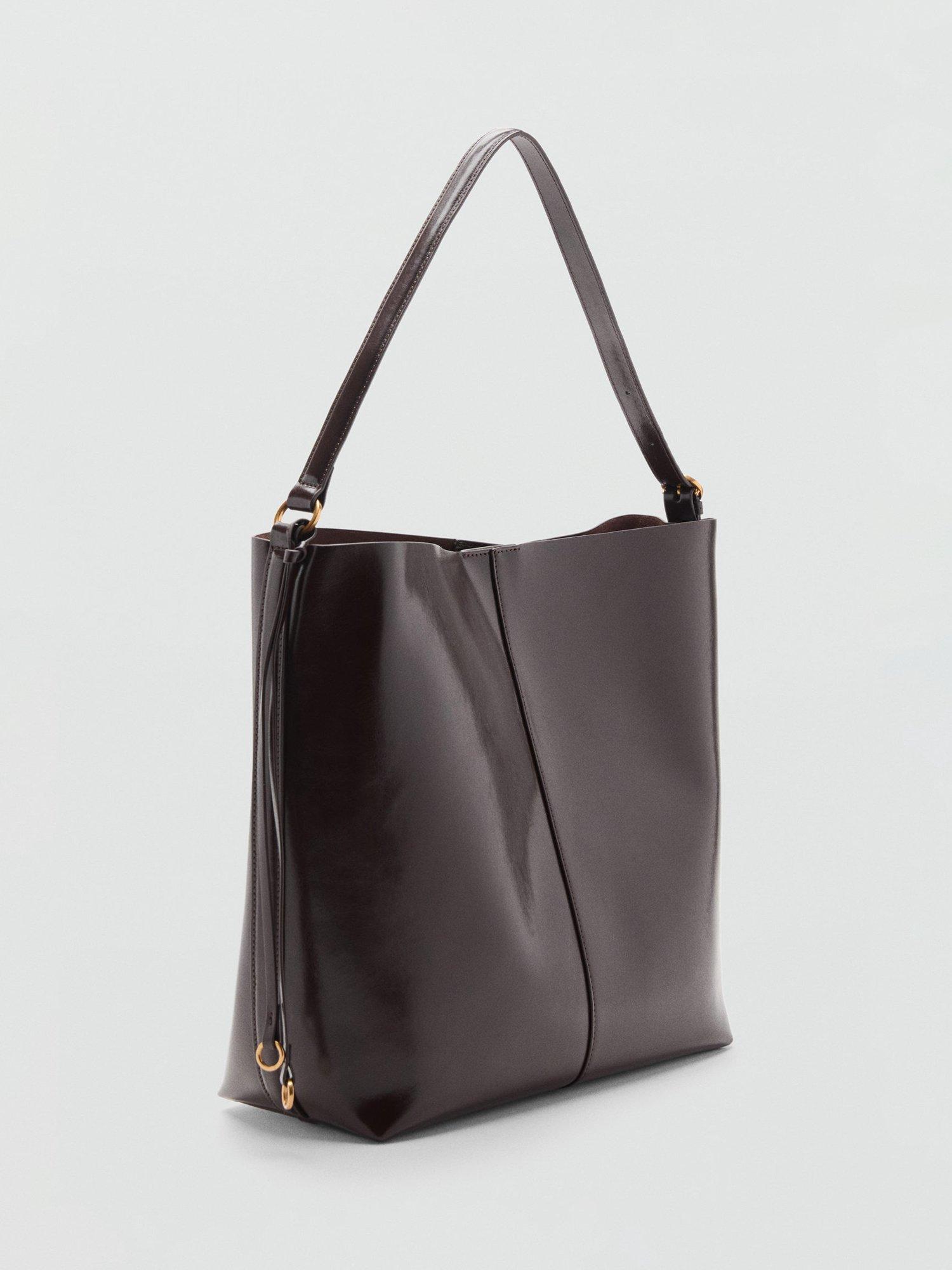 Product image 2 of 5, which shows Mango Antonia Shoulder Bag, Dark Brown