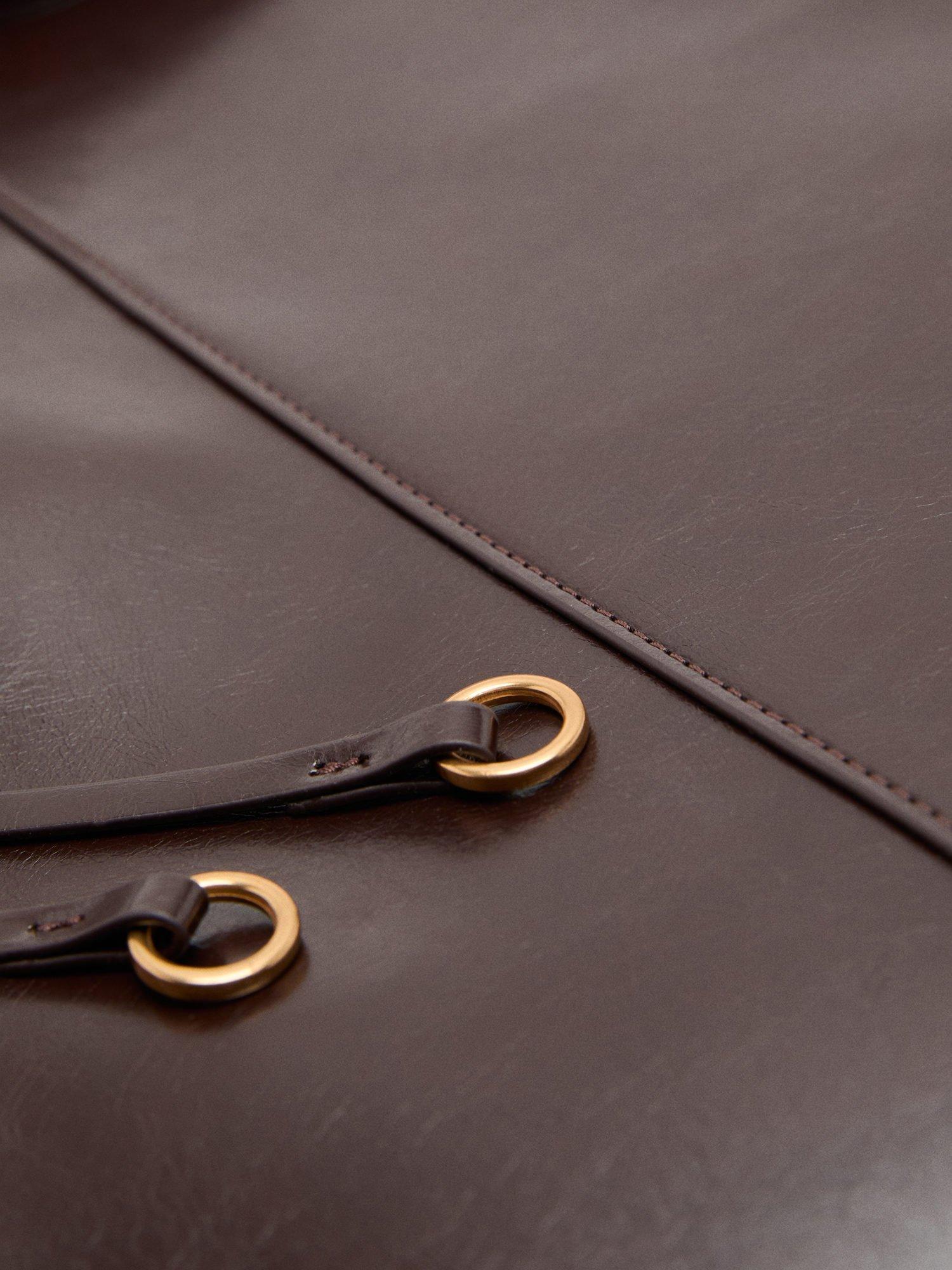 Product image 5 of 5, which shows Mango Antonia Shoulder Bag, Dark Brown