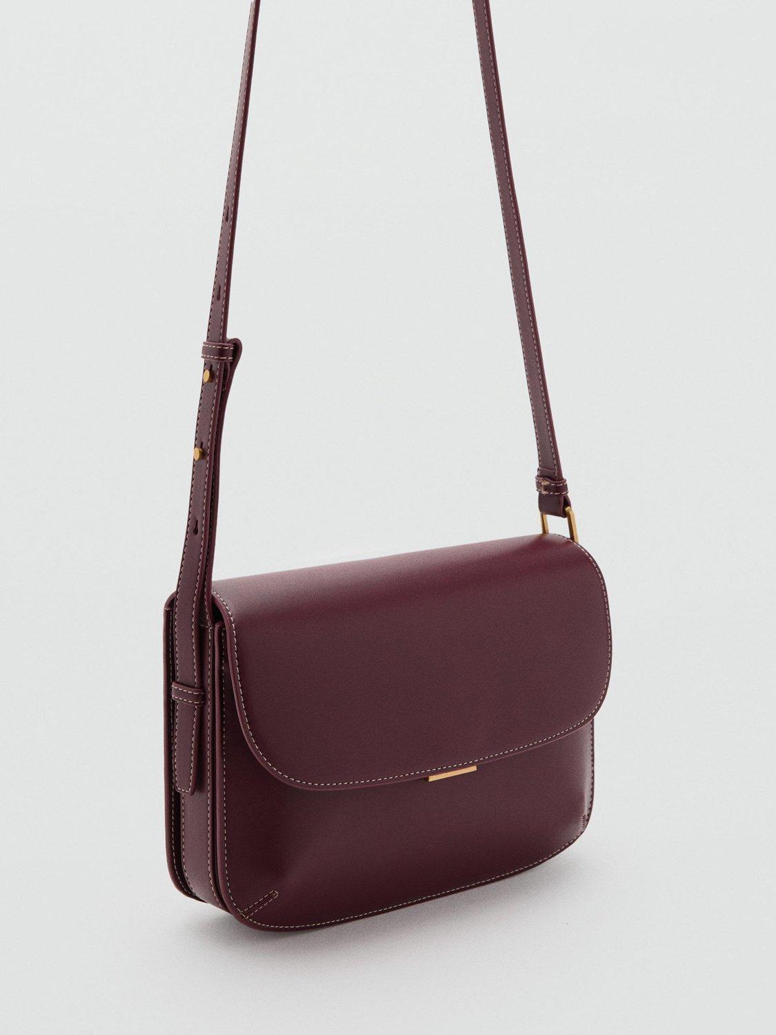 Product image 2 of 5, which shows Mango Julieta Crossbody Bag, Dark Red